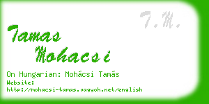 tamas mohacsi business card