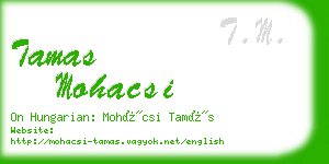 tamas mohacsi business card